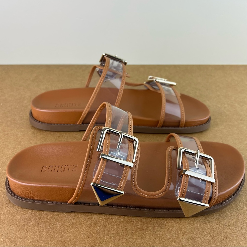NEW SCHUTZ BROWN SANDALS - Picture 3 of 12